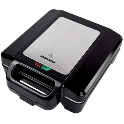 Syntrox Muschel Sandwichmaker XLC mit Keramikplatten Thermostat und Edelstahldekor