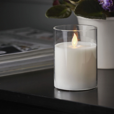 Star Trading LED-Echtwachskerze M-Twinkle H 100mm