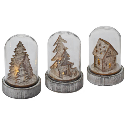 Star Trading Glaskuppel Kupol 3er-Set, braun