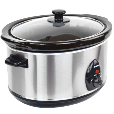 Syntrox 4,5 Liter Edelstahl Slow Cooker mit Warmhaltefunktion