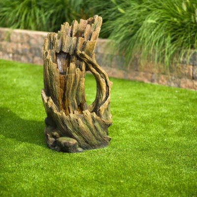 Ubbink ALCAMO - Polyresin, naturgetreue Nachbildung, integrierter Wasserfall - 900l/h, 4x1 LEDs weiß - H78 x 51 x 36 cm