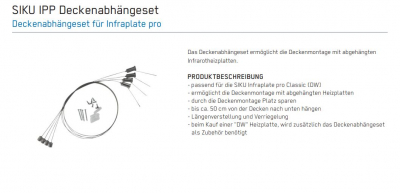 Siku Deckenabhängeset, 4 x 1 Meter Stahldraht