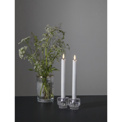 Star Trading LED-Echtwachskerzen-Set Flamme Antique H 250mm