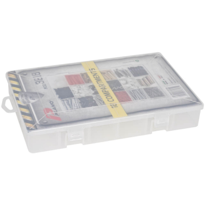 Plano Kleinteilebox, mit Klappdeckel und Verschluss 18 feste Fächer