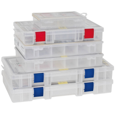 Plano Kleinteilebox, mit Klappdeckel und Verschluss 4 - 24 variable Fächer