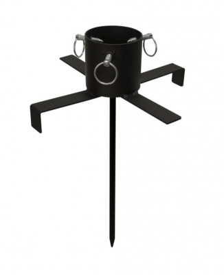 STAR Trading Christbaumständer, Weihnachtsbaumständer Granig schwarz 3-9cm, outdoor