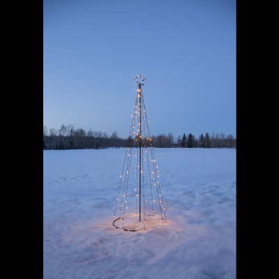 STAR Trading LED-Tannenbaum-Simulation m. Stern 2,1m 170 BS ww/schwarz