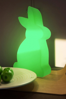 8 seasons - Motivleuchte Shining Rabbit 50cm weiß RGB