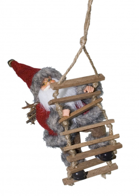 Weihnachtsmann Erwin mit Hängeschlaufe, 18 cm