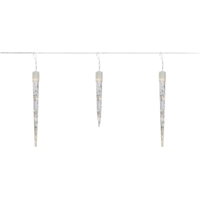 LED-Eiszapfenkette, 72 warmweiße LEDs, 7m L