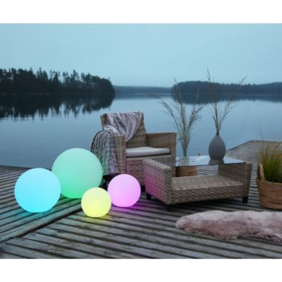 STAR Trading LED-Kugel Twilights 30cm warmweiß/RGB m. FB