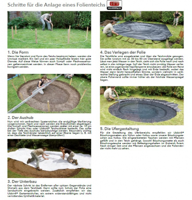 Ubbink AQUALINER - Teichfolie - PVC, als Fertigmaß, gefalten, Stärke 0,5mm - 8 x 10 m