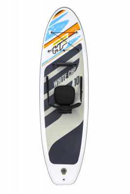 Bestway Hydro-Force SUP Allround Board-Set White Cap mit Paddel und Kajak-Sitz