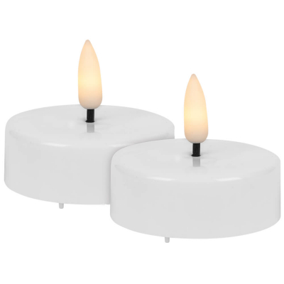 Star Trading LED-Teelichter Flamme XL 2er-Set mit Timer