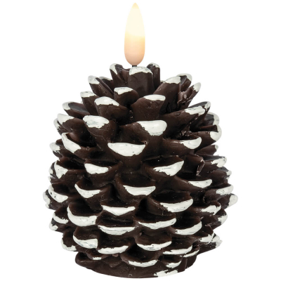 Star Trading LED-Echtwachskerze Flamme Cone