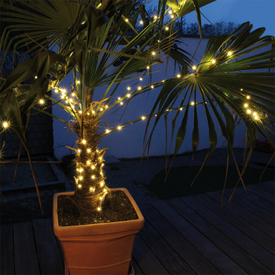 LED-Minilichterkette 120 warmweiße LEDs 9 m