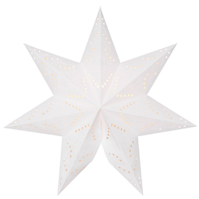 Star Trading Weihnachts-Hängestern Ersatzstern Sensy Papier weiß