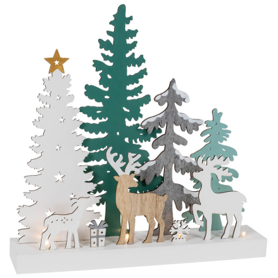 Star Trading LED-Weihnachtsleuchter Reinbek Tiere im Wald