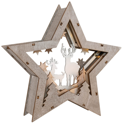 Star Trading LED-Weihnachtsbild Fauna 10 warmweiße LEDs