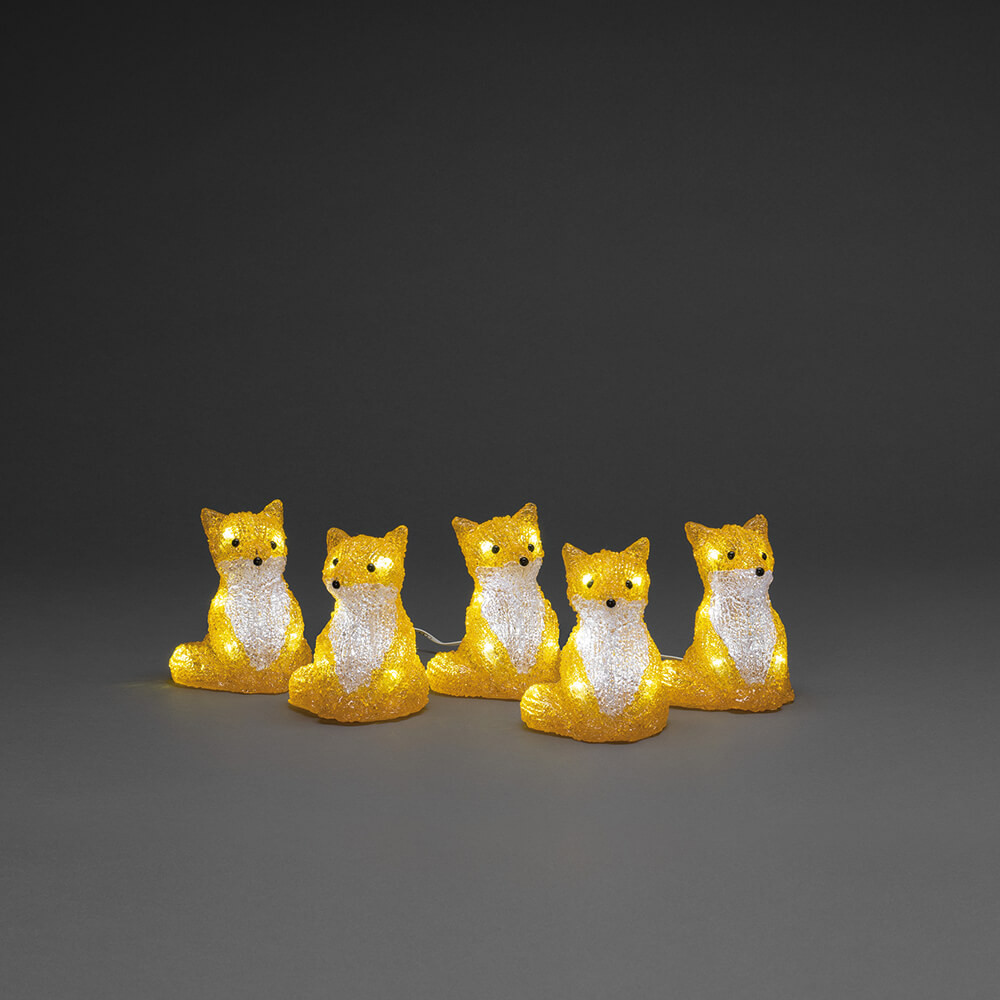 Konst Smide LED-Füchse 5er-Set