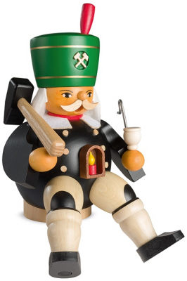 Räuchermann, Sitzend Bergmann, Hauer, 12x20cm