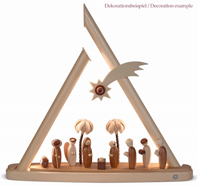 Motivplattform für Moderne Lichterspitze Heilige Familie Inkl. Schweifstern Natur