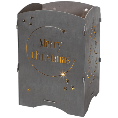 Außendekoleuchte Feuerkorb Merry Christmas