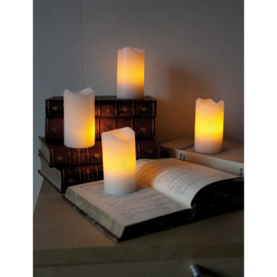 Star Trading 4x LED-Echtwachskerzen je 1 LED mit Fernbedienung