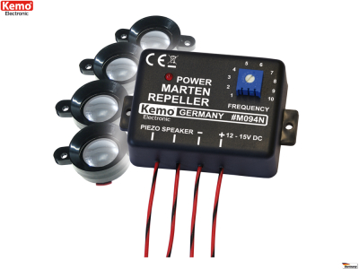 Marder-Stopper M094N Marderabwehr Marderfrei Maderschreck Ultraschall inkl. 4 Lautsprecher