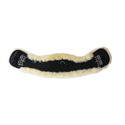 Engel Mond - Sattelgurt mit Lammfelll 85 cm schwarz-med