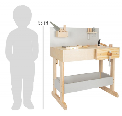 Small Foot Kinderwerkbank Grau mit Zubehör