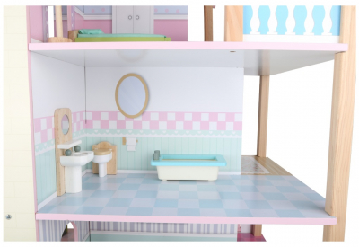 Small Foot Puppenhaus Rosa Dach 3 Etagen