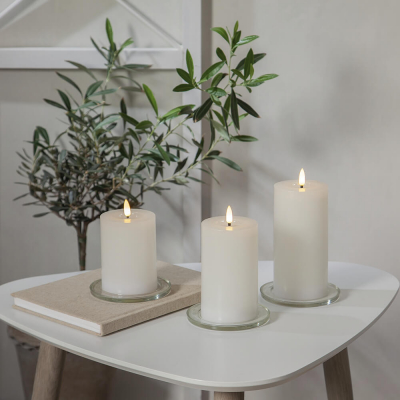 Star Trading LED-Echtwachskerze Flamme Flow, H150 mm