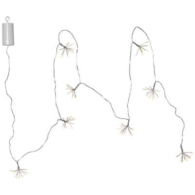 Star Trading LED-Minilichterkette Dew Drop Flower, 96 warmweiße LEDs