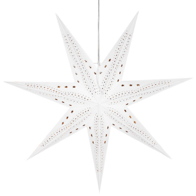 Sterntaler Weihnachtsstern Samt weiß, 1 x E27/25W