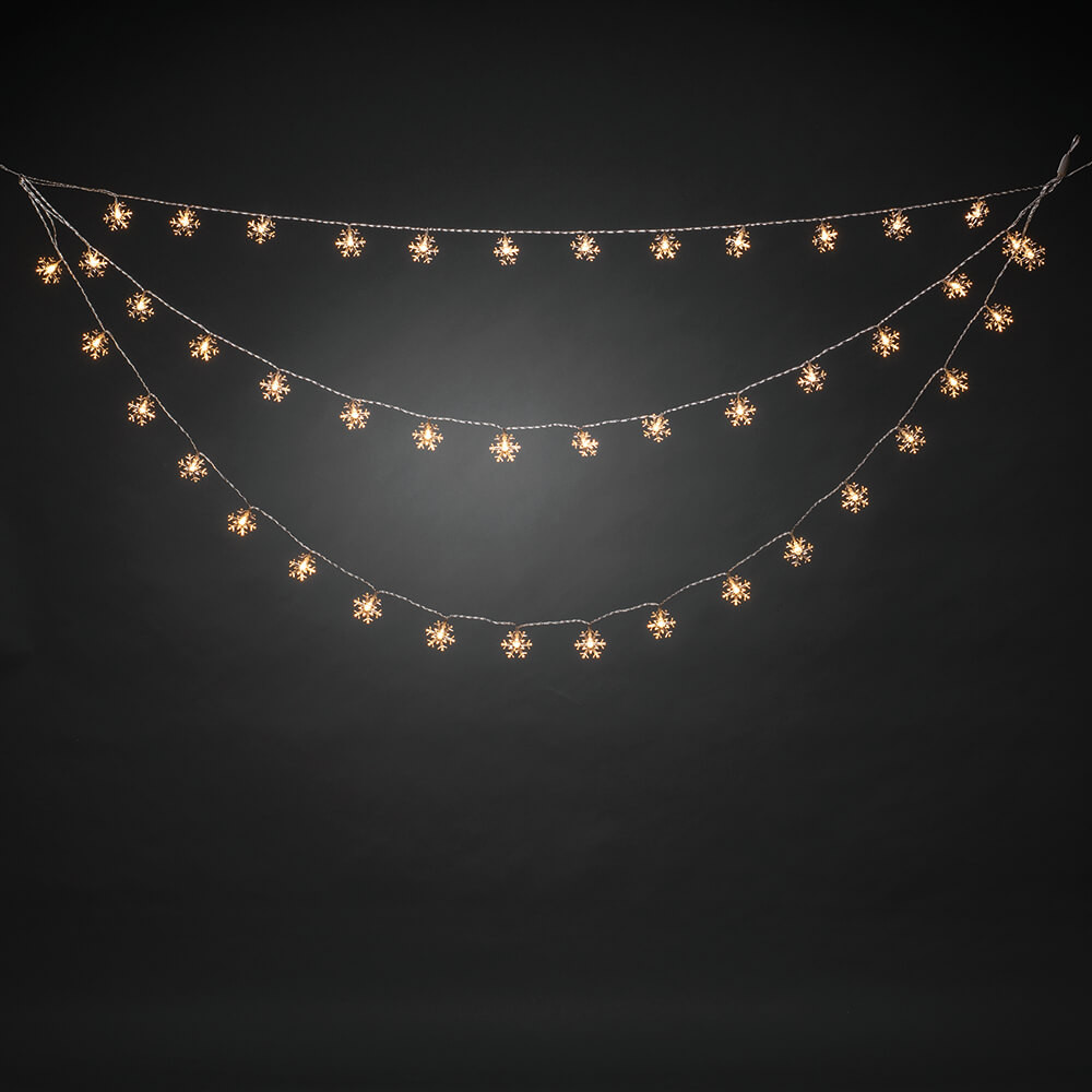 Konstsmide LED-Vorhang Sterne, 44 warmweiße LEDs