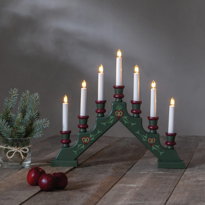 Star Trading Lichterbogen Sara Tradition 7 x E10/34V/3W, gruen