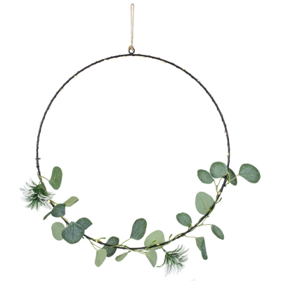 Markslöjd LED-Fensterbild Eukalyptus Ring, 30 warmweiße LEDs