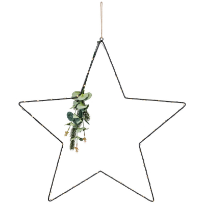 Markslöjd LED Fensterbild Eukalyptus Stern, 45 warmweiße LEDs