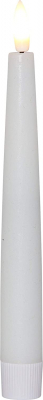 STAR Trading LED-Wachskerzen-Set Flamme weiß 20cm 4er-Set