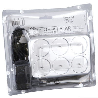 STAR Trading LED-Teelichter 6er-Set inkl. Ladestation gelb/flackernd