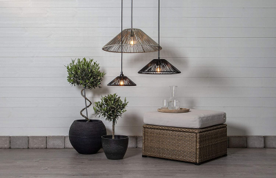 STAR Trading Lampenschirm Vide outdoor beige/braun 58cm