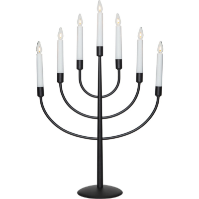 STAR Trading LED-Leuchter Metall Titus schwarz 7 BS