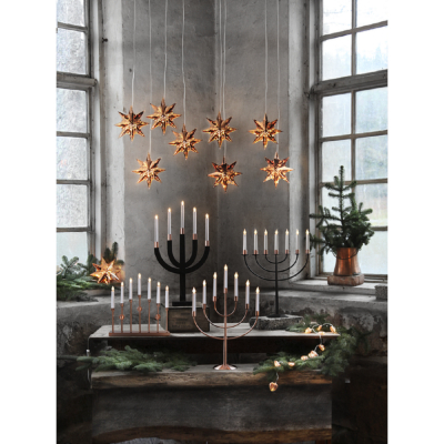 STAR Trading LED-Leuchter Metall Marcia schwarz 7 BS