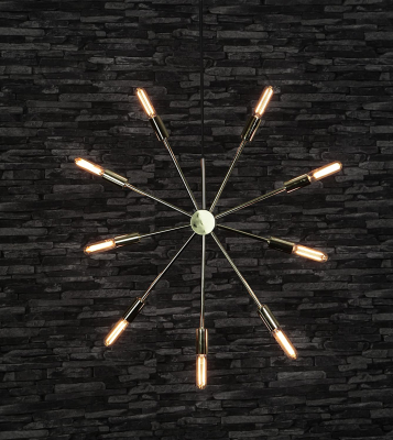 STAR Trading Hängeleuchte Metall Pix Star messing 9 BS