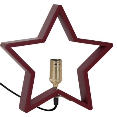 STAR Trading Holzstern LYSeKIL 30cm rot
