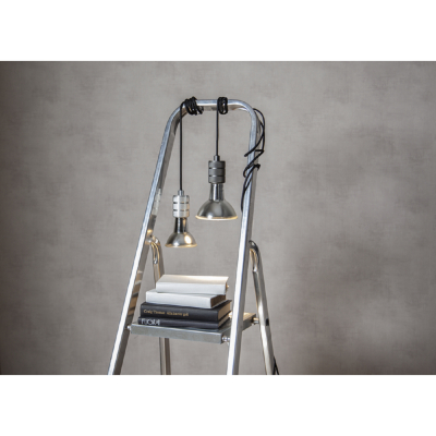 STAR Trading Lampenfassung Metall E27 Textilkabel 3,5m zink