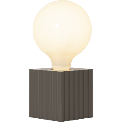 STAR Trading Leuchte Box 10cm E27 mit Schalter braun