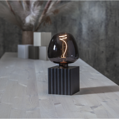 STAR Trading Leuchte Box 10cm E27 mit Schalter schwarz