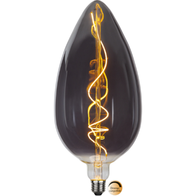 STAR Trading LED-E27 Dekolampe 2200K 5,8W 135lm Rauchglas